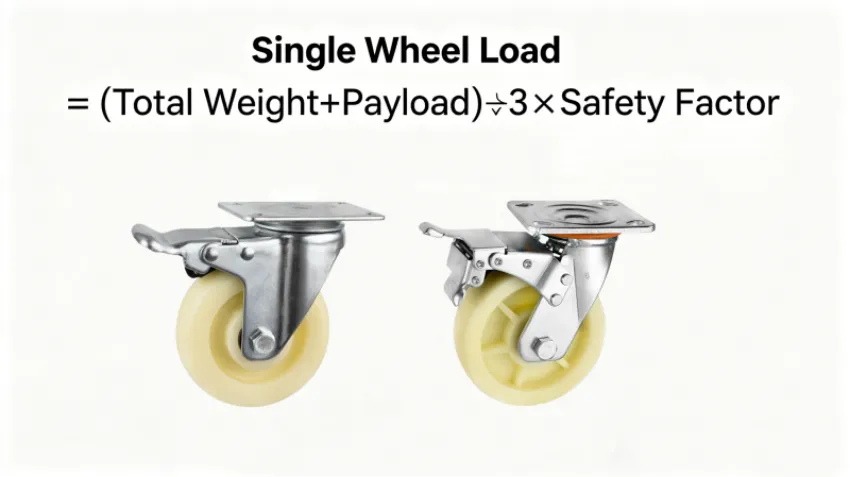 Industrial Caster Load Capacity Calculation Guide: Why 4-Wheel Applications Use the 3-Wheel Load Selection Principle Industrial Caster Load Capacity Calculation Guide: Why 4-Wheel Applications Use the 3-Wheel Load Selection Principle
